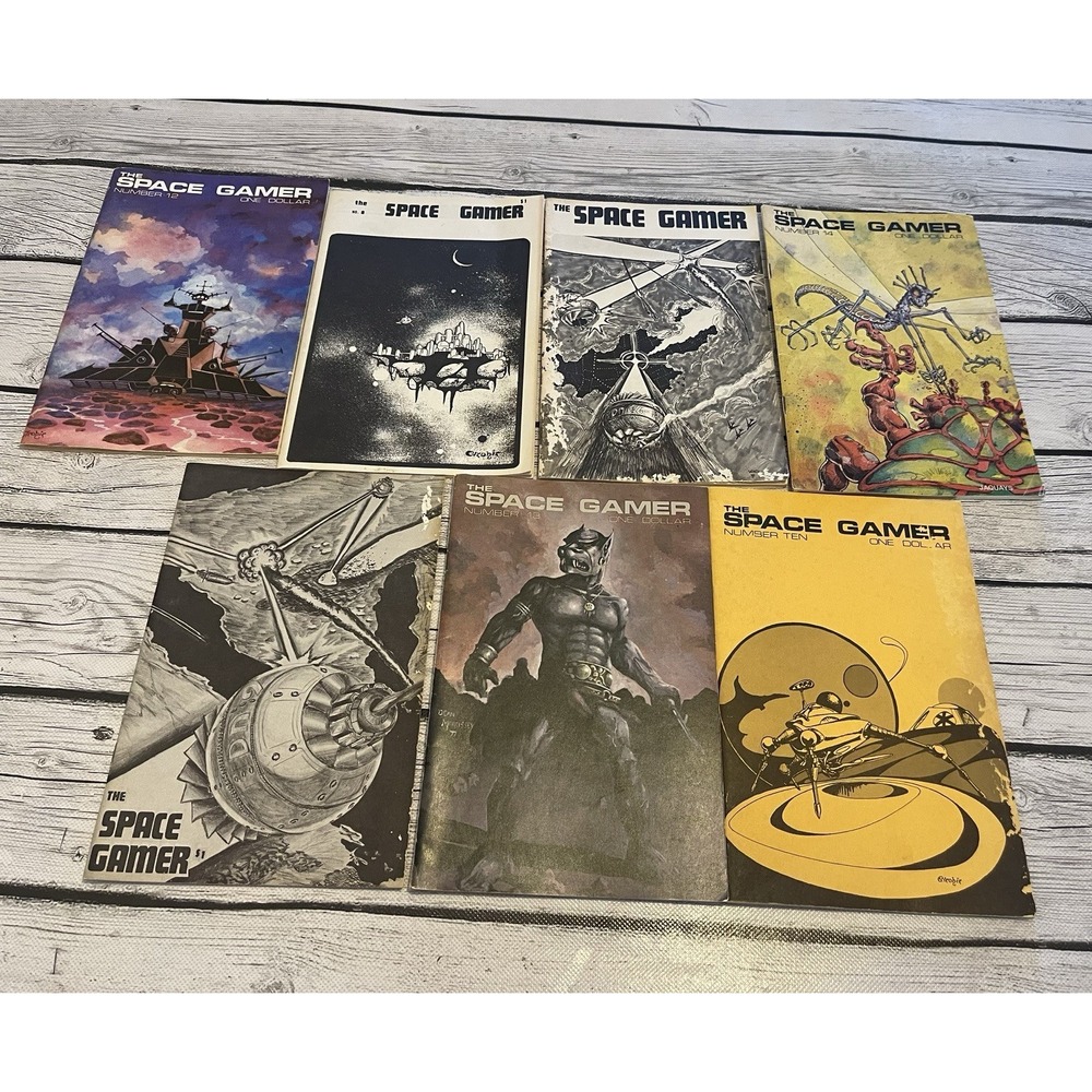 Vintage The Space Gamer Magazine Lot Of 7 1970s Dates